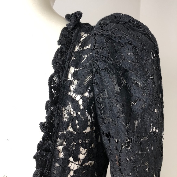 Fame & Partners Black Lace/Velvet Sweetheart Neckline Boycon Mini Dress Size 8 - Picture 10 of 12